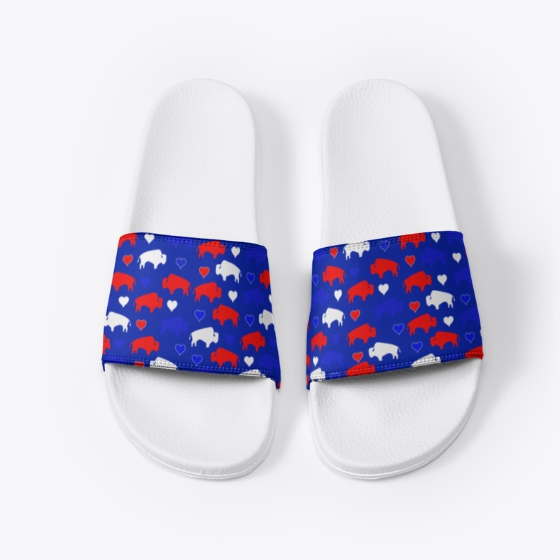 Buffalo Hearts Red White Blue