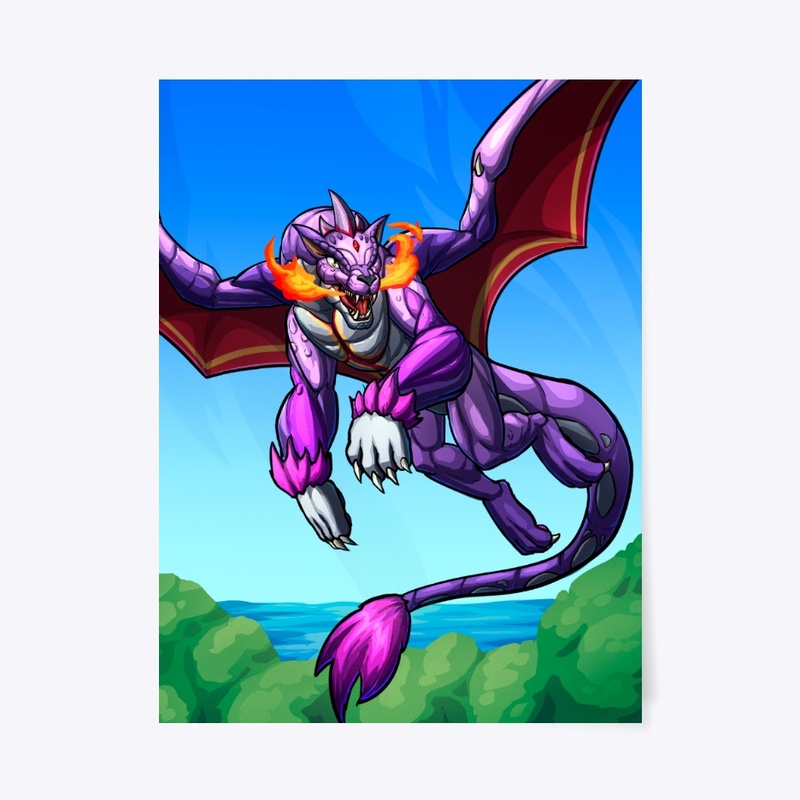 The Blazing Felidagon POSTER