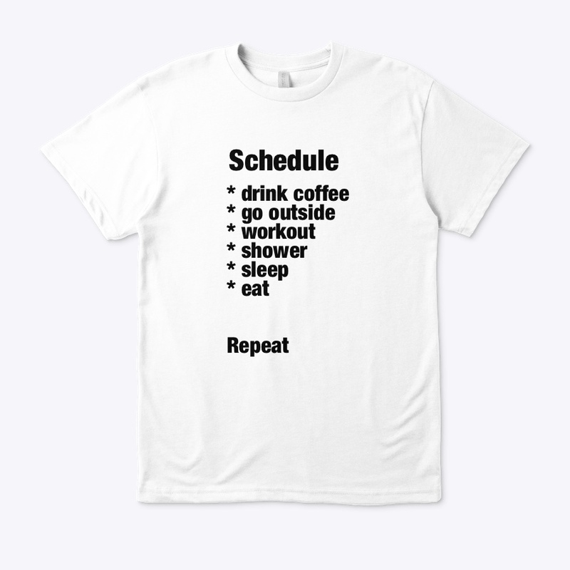 Schedule tee shirt