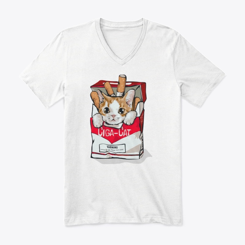 Cute cat printed unisex t-shirt.