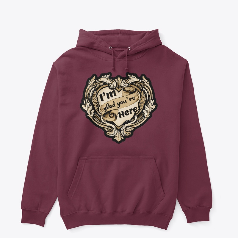 Baroque Heart sepia toned hoodie