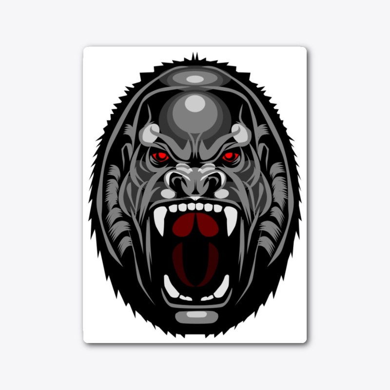 Red Eyed Gorilla Streetwear Sticker
