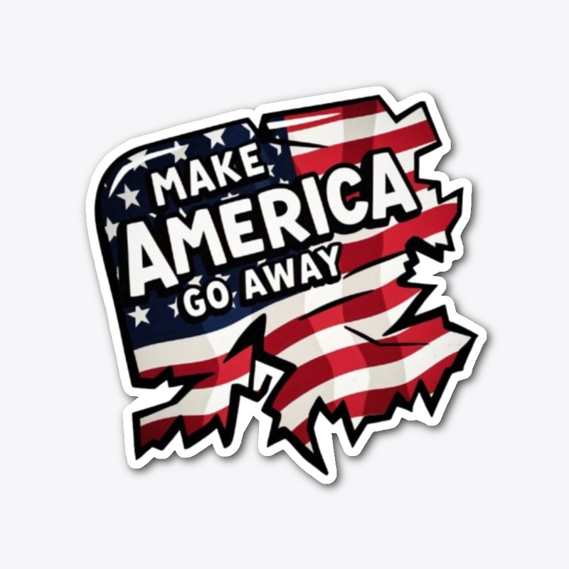 MAGA “Make American Go Away Torn Flag“ 