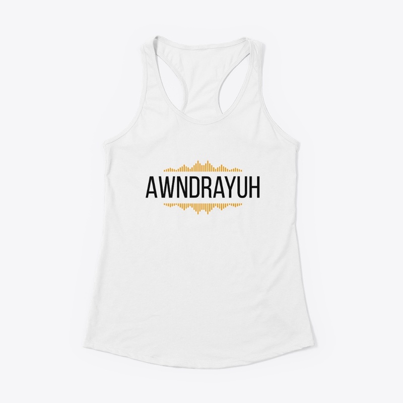 AWNDRAYUH White Women's Racerback Tank
