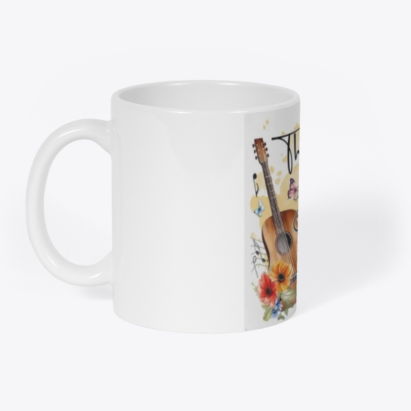 Ceramic Coffee Mug Inspirational Guitar