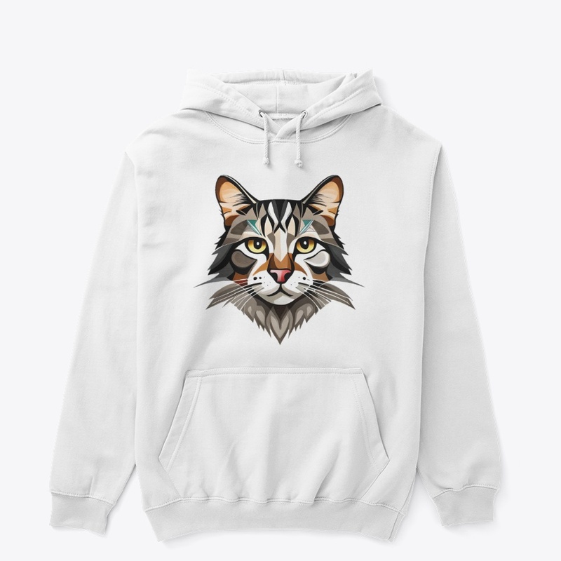 Cat head t-shirt and hoddie (customised)