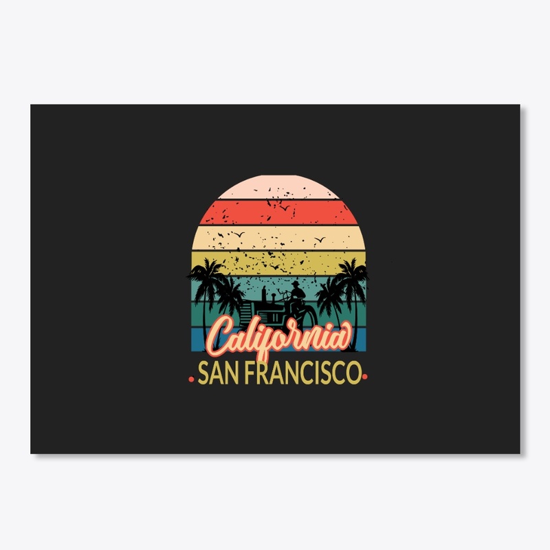 California sanfrancisco summer vector