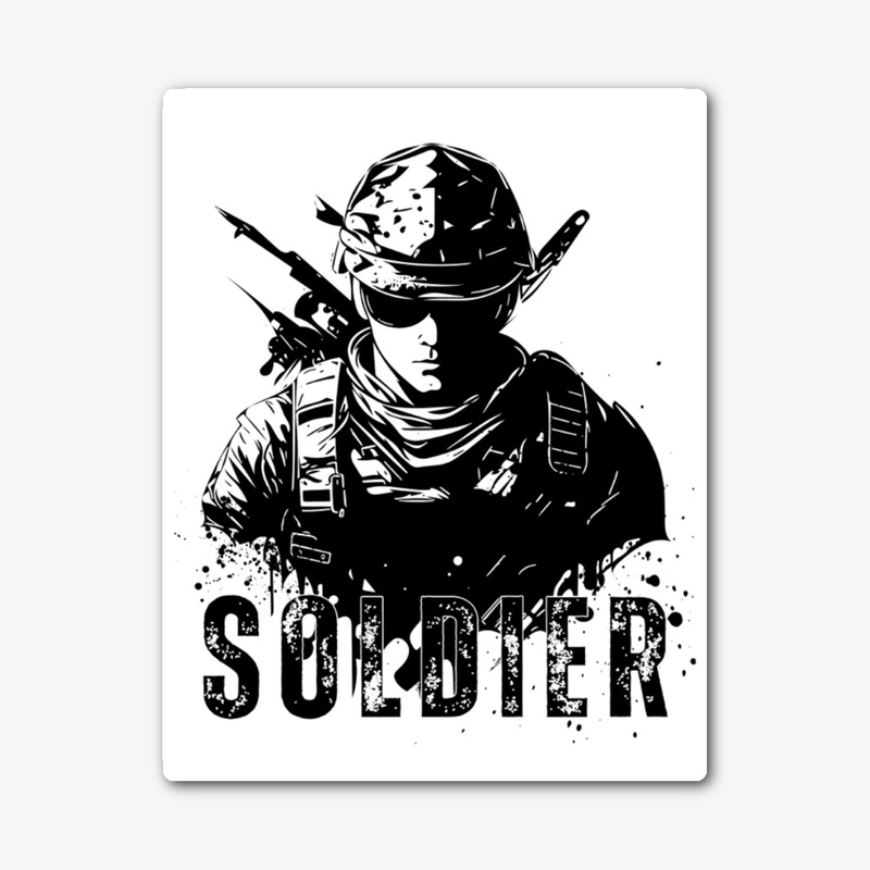 Soldier T-Shirt - Black & White