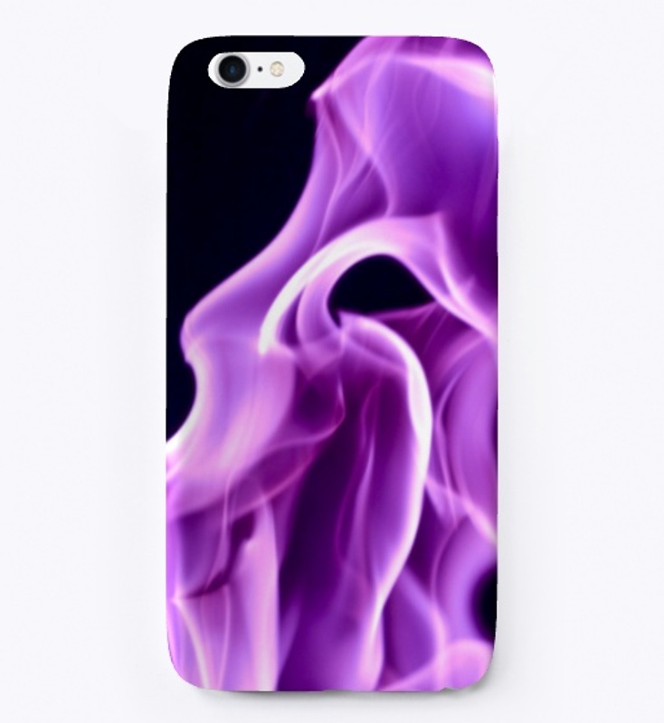 Purple Flame on Black Background