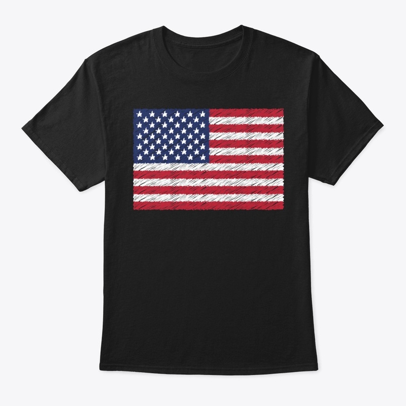 USA Flag 4th July Red White Blue Stars S