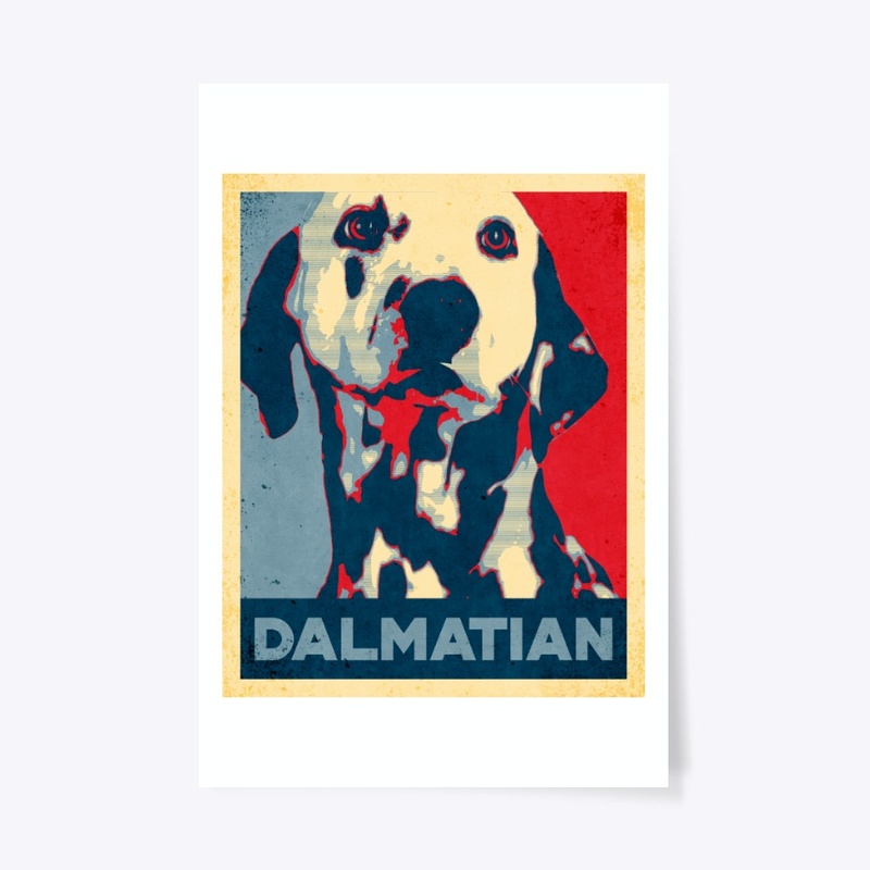 Cool Dalmatian Propaganda Poster Style