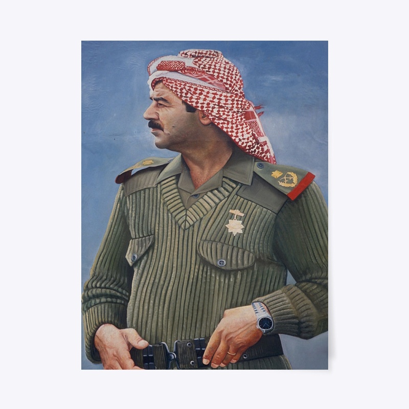 Saddam Hussein picture in a Poster