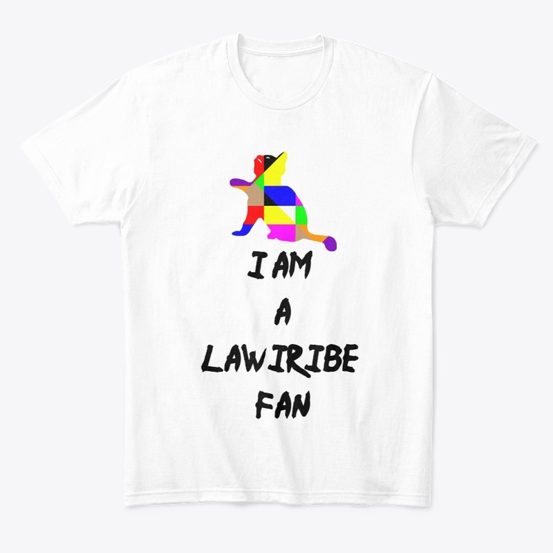 I am a lawiribe fan text and colors cat