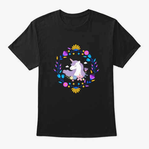 Angry Unicorn Black T-Shirt Front