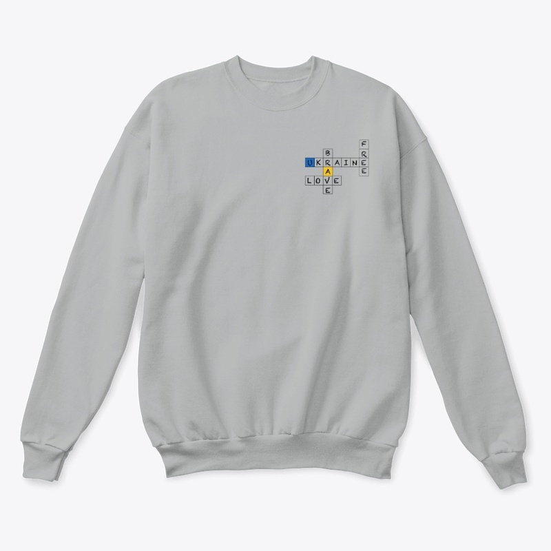 Sweatshirt Ukraine Love Free Brave 💙💛