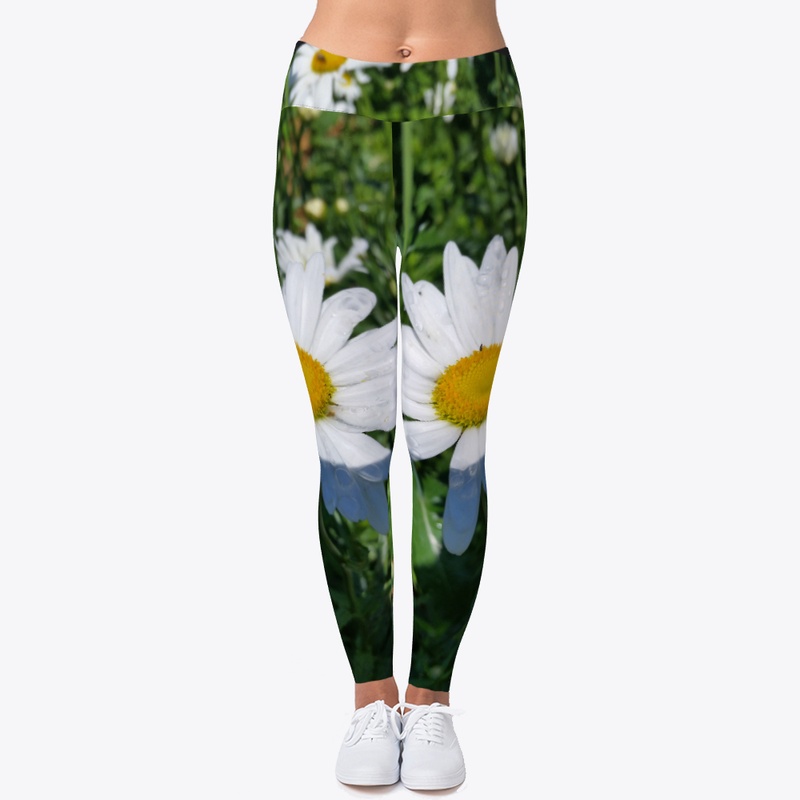 Spring daisy leggings