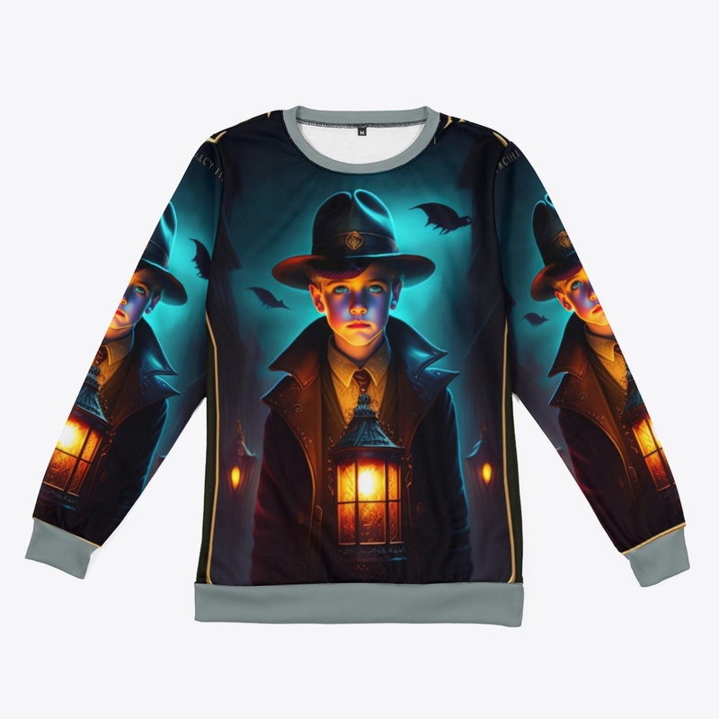 haunted town with a dark T shirt Design