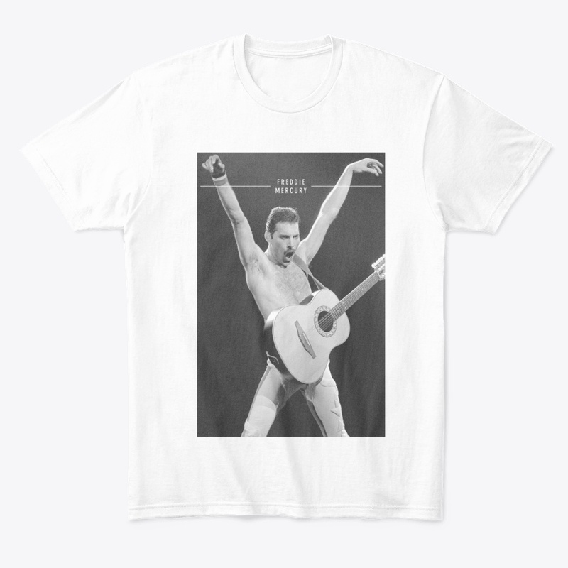 Freddie Mercury Official Live B&W Guitar