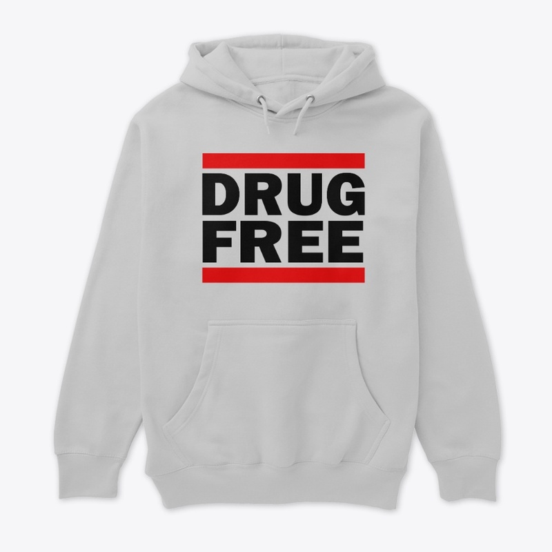 DRUG FREE Black Logo Hoodie