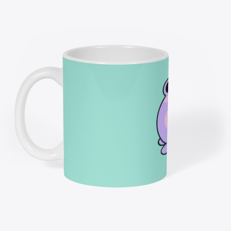 Purple Frog with Heart - Kawaii Frog