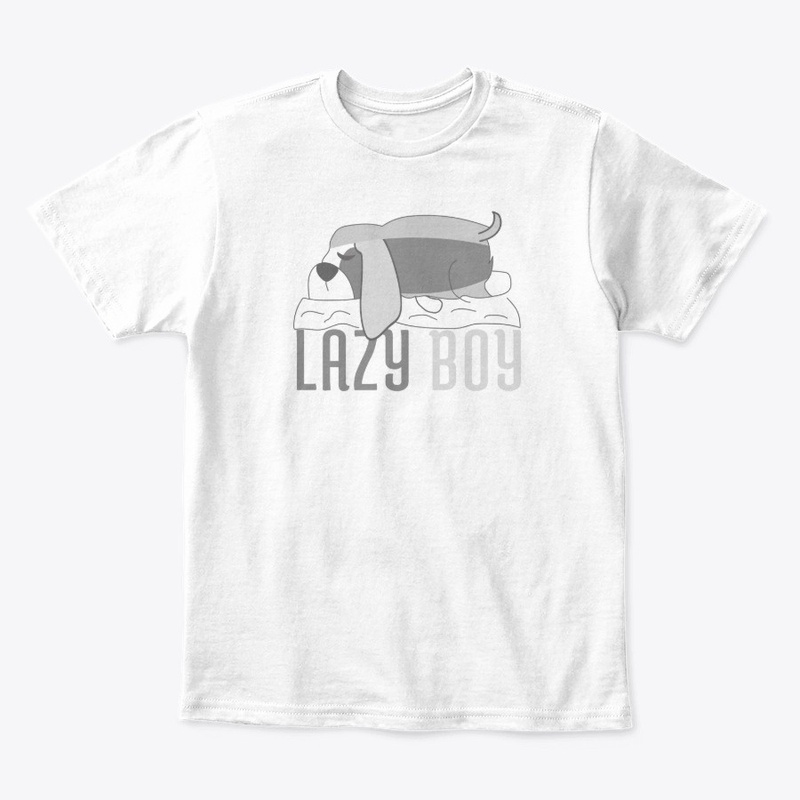 Lazy boy dog t shirt