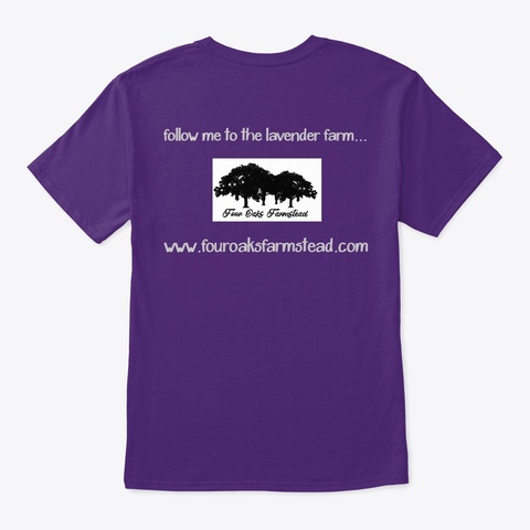 Live. Love. Lavender. Tee Purple Kaos Back