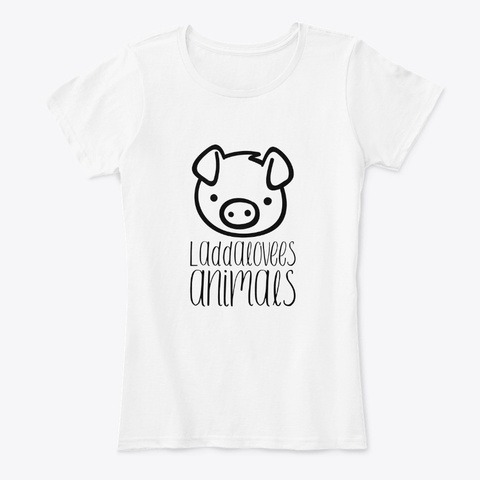 Laddalovees Animals ♥︎ White T-Shirt Front