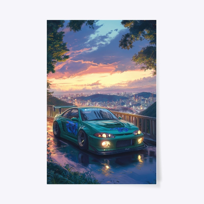 Eclipse at Sunset 🌇🚗✨