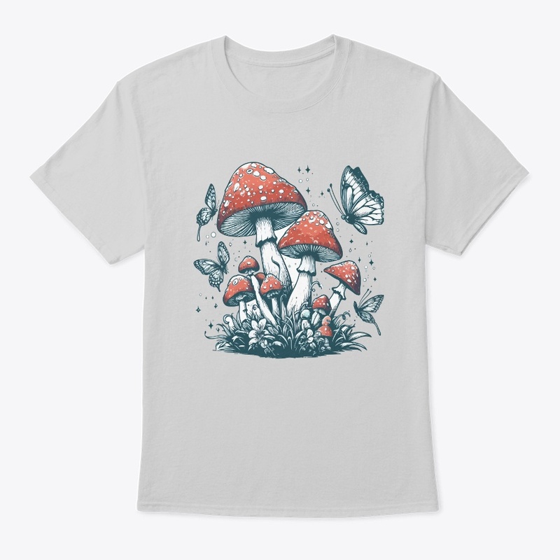 Dancing Butterfly and Mushrooms T-Shirt