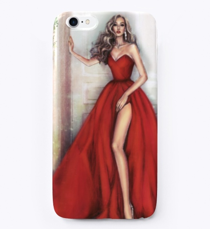 Red Dressed Fashion Girl