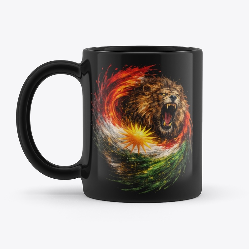 Roar of Kurdistan: Artistic Lion Design
