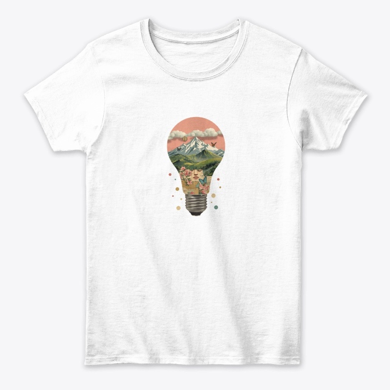 Surreal Mountain Landscape Lightbulb