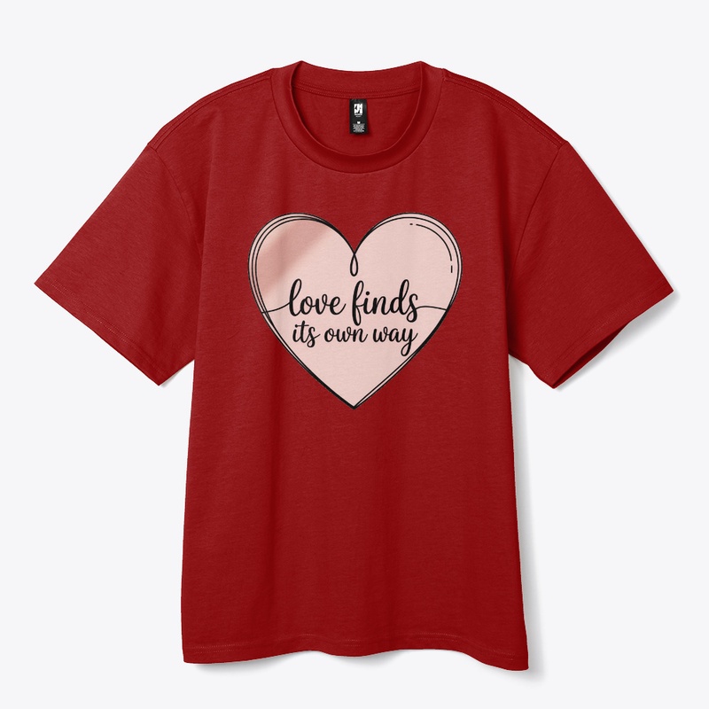 Love Friends Own Way – Heart Typography