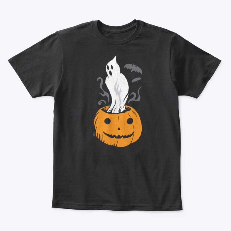 Vintage Pumpkin and Ghost  Halloween 