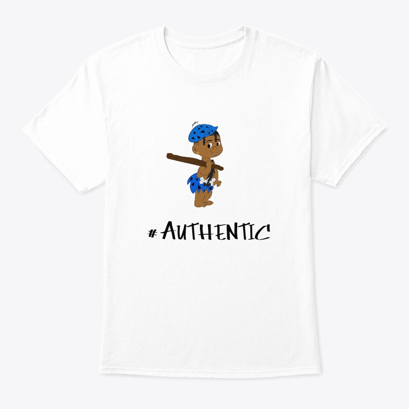 #Authentic White & Blue YTN Tee