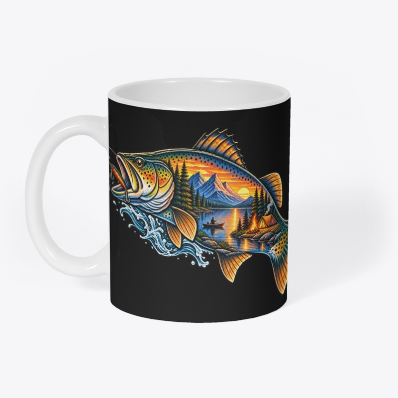 Fishing Adventure Trout T-Shirt Design
