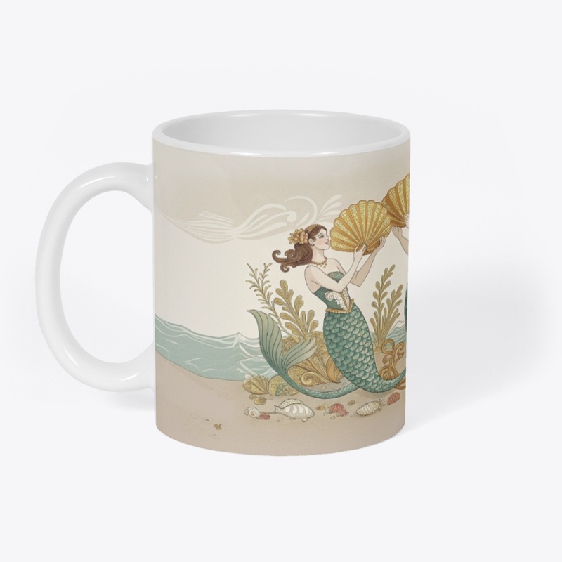 Three Sirens with Golden Shells
