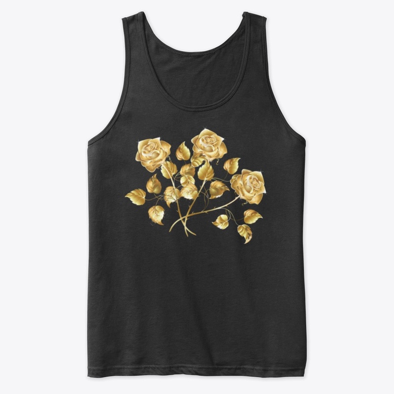 golden flower tshirt, flower tshirt