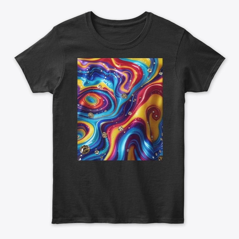 Colorful Vortex with Diamonds Design 