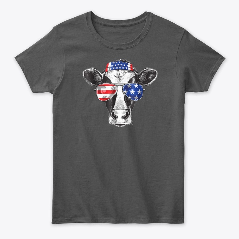 Vintage Patriot Cow Tshirt