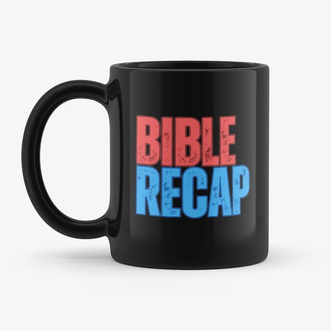Bible Recap Mug Black T-Shirt Front