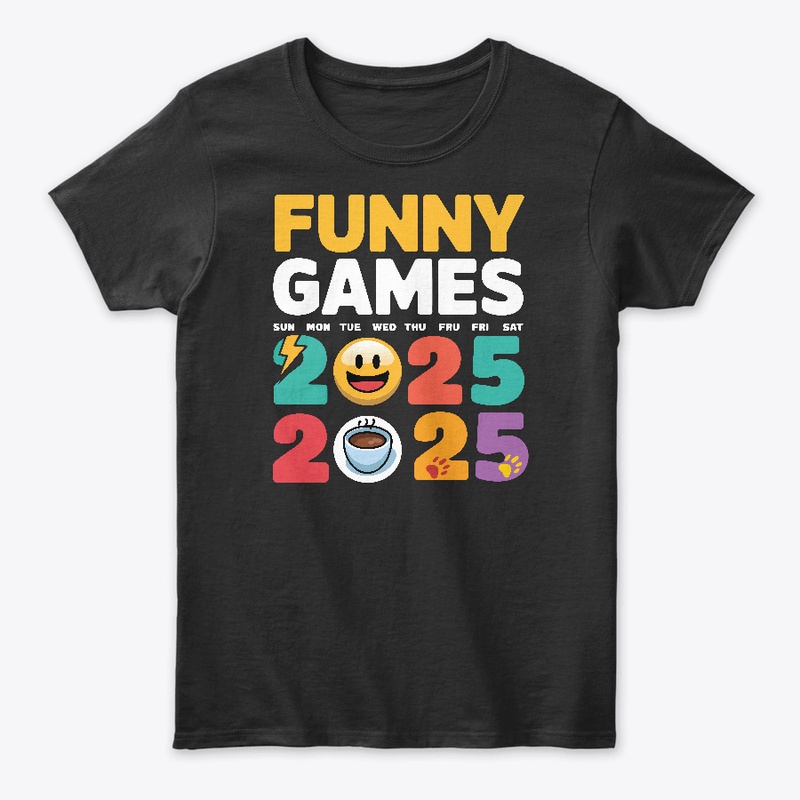 Funny Games 2025 Vibrant Iconic Design. 