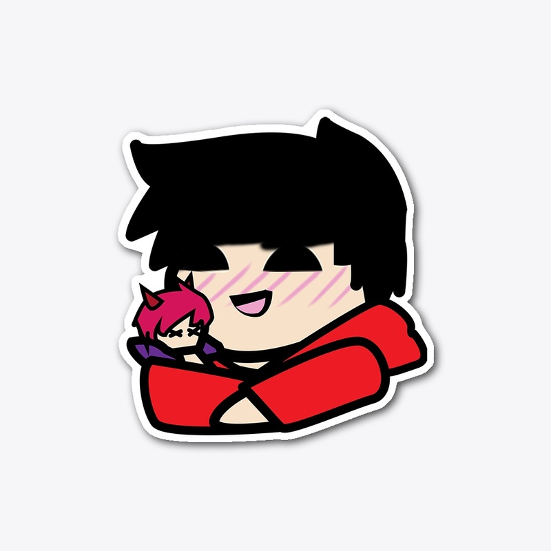 Red Hug Emote Stickers