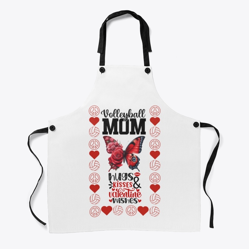 Volley Mom Hugs Kisses Valentines Wishes