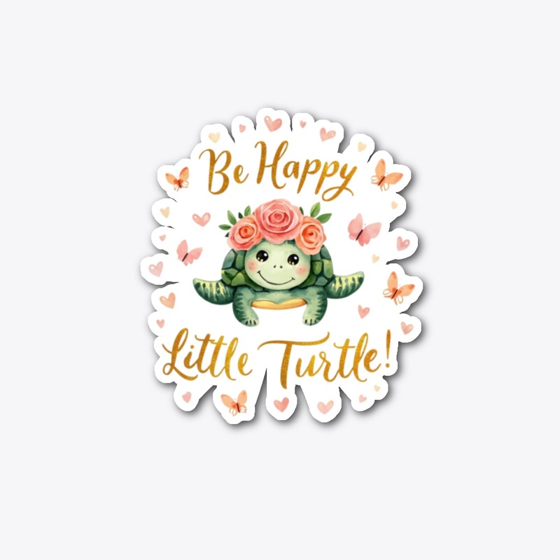 A cute watercolor-style sea turtle 2
