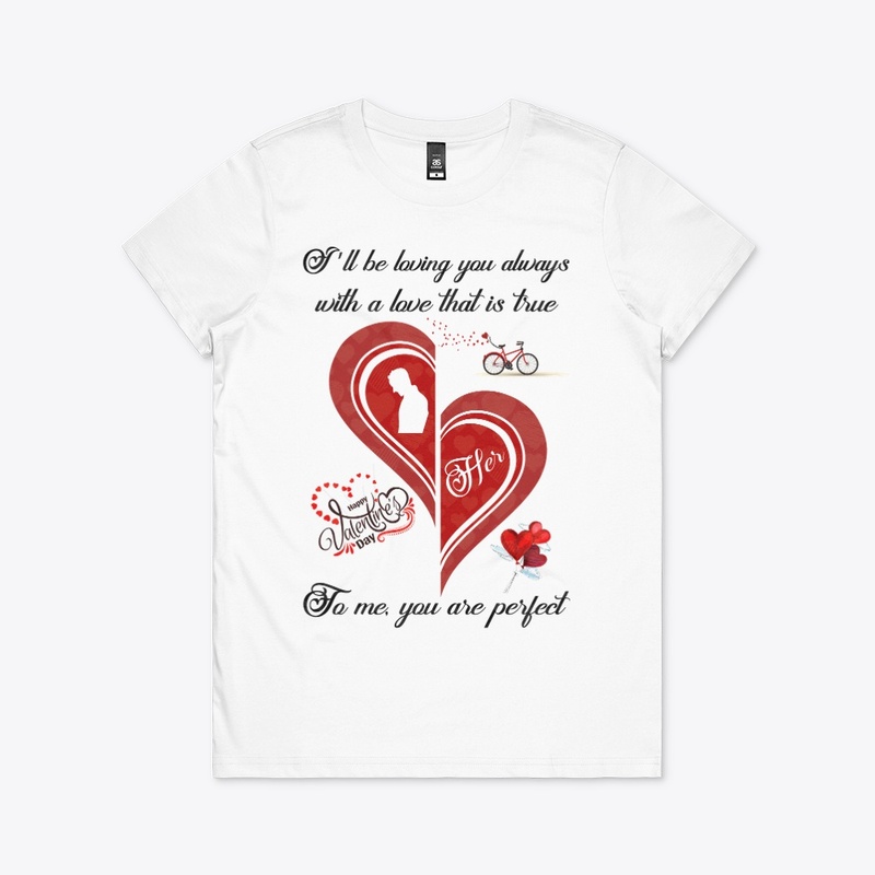 Valentine Couple T Shirt for Female 