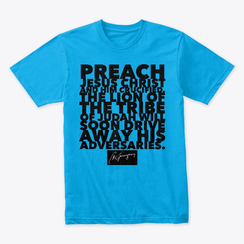 Charles Spurgeon Preach Jesus black ink