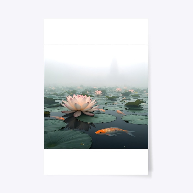 Giant Lotus & Golden Fish