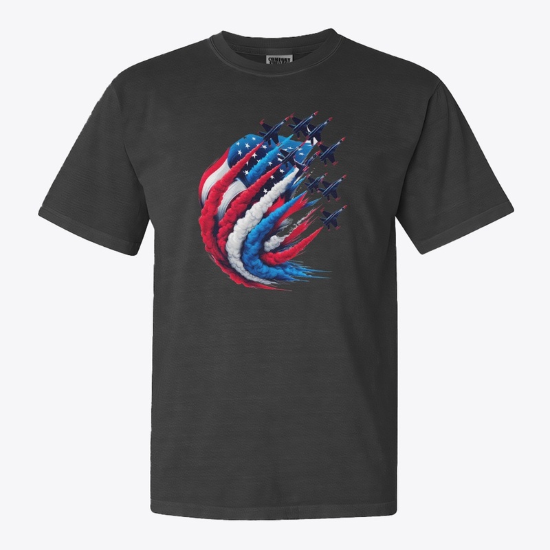 Red White Blue Jets Patriotic Military