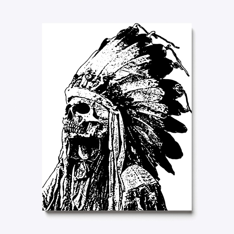 CRAZY HORSE - SKULL WITH HEADDRESS